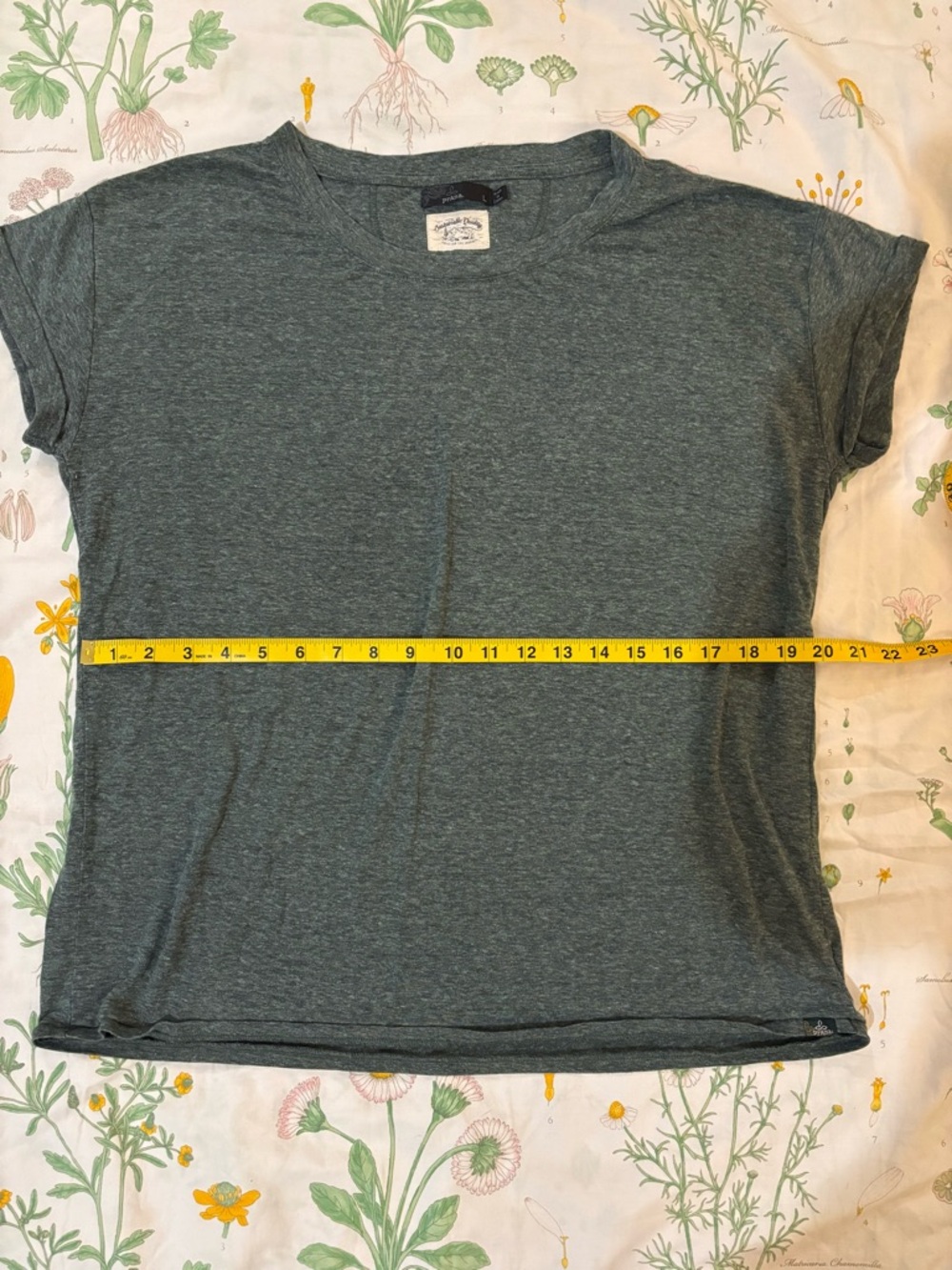Heather Forest Green Prana Cozy Up t-shirt - Picture 5 of 7
